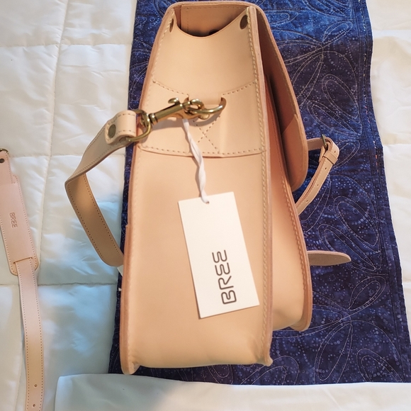 NEW rare vintage BREE satchel in natural leather, w/ backpack straps and dustbag - Picture 9 of 10